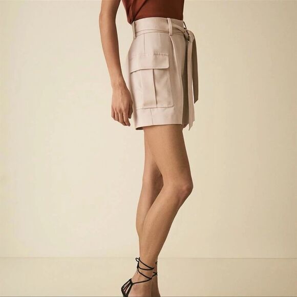 REISS Immie Satin Shorts Sz 0 - Picture 5 of 6